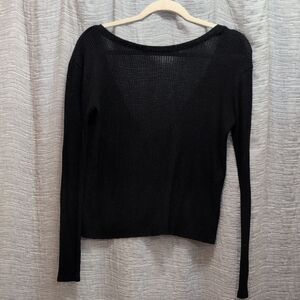 Joah Brown Charcoal Long Sleeve Top